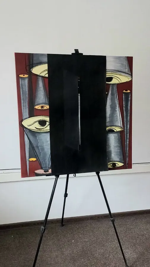 Зображення "Страх бути видимим" від Вікторія Граб, розмір: 80*80, матеріали: акрил , медіум: Живопис, місто: Львів