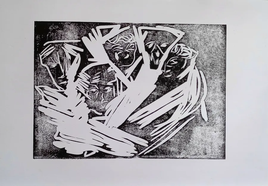 Зображення "Гнів. Байдужість. Насміх. Смерть. Наївність." від Вікторія Граб, розмір: 29*21, медіум: Графіка, місто: Львів Фото 1 з 2.